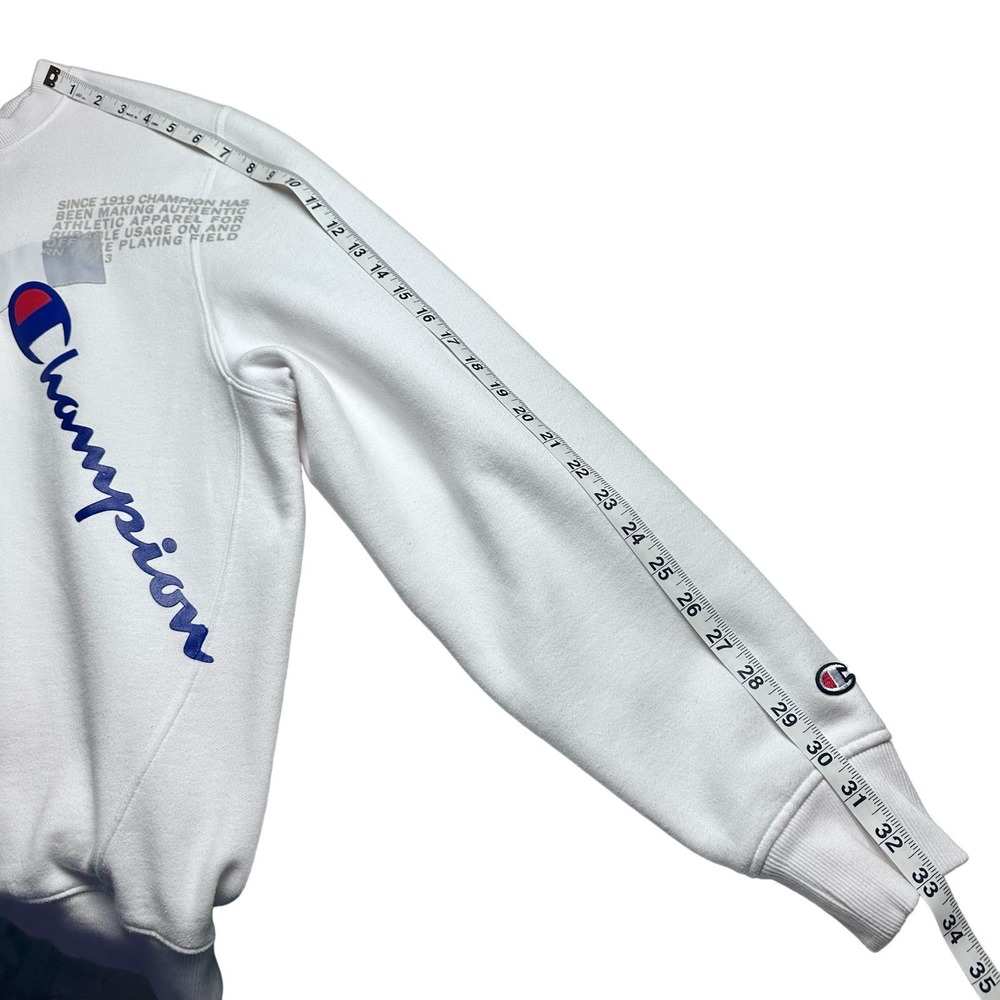Champion | Men | White Super Fleece 2.0 Behind The Label Sweatshirt | Large - Picture 5 of 14